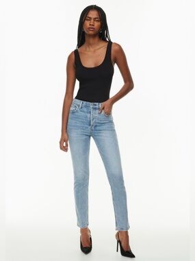 Denim Forum Straight-Leg Jeans in Light Blue